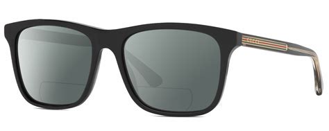 Gucci GG0381SN 57 Black & Black Polarized Sunglasses.